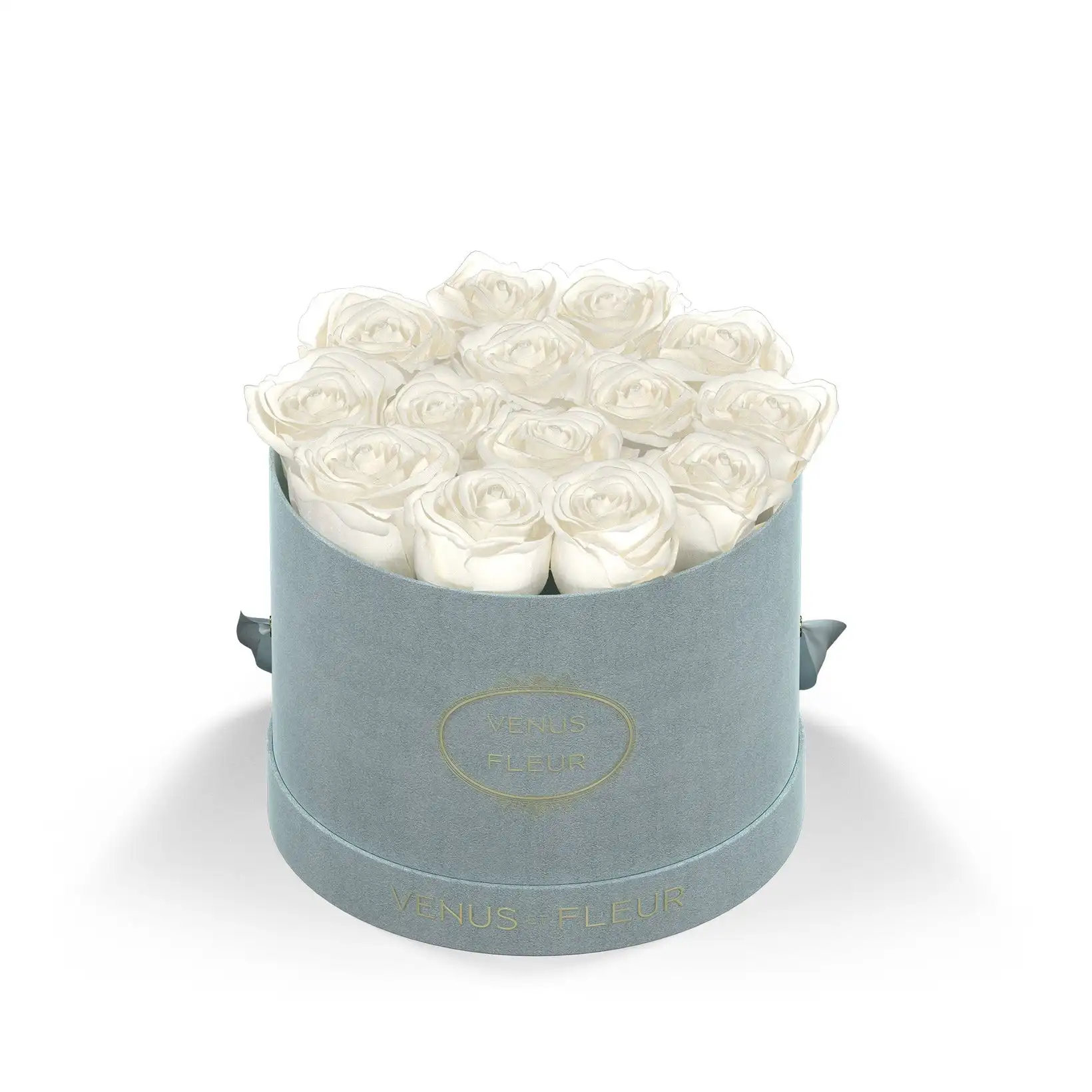 Customized logo small preserved rose gift box round cylindrical suede velvet flower box