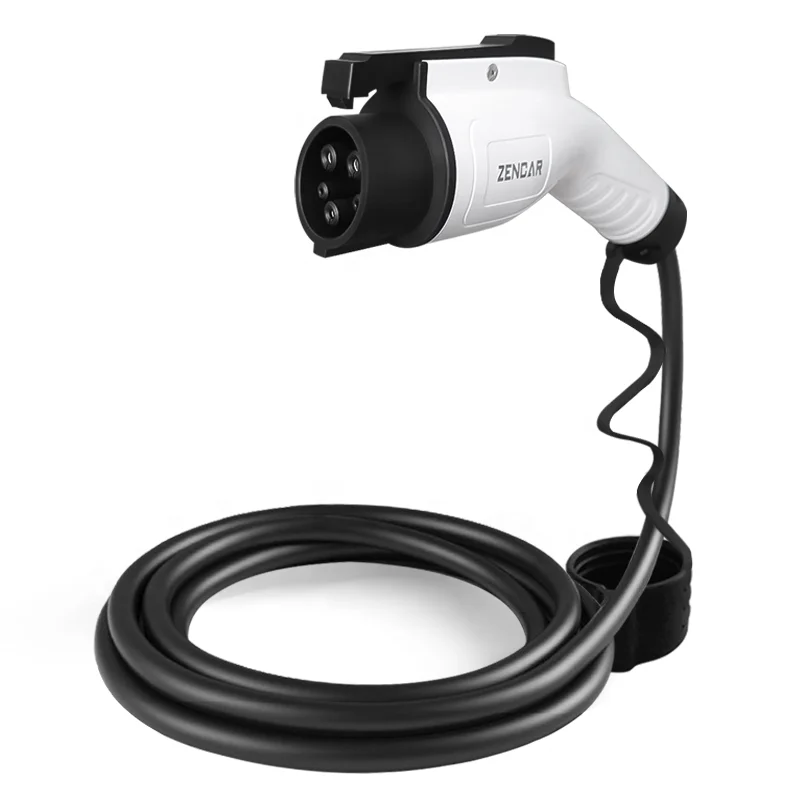 ZENCAR portable evse level 2 charger 32A 220V Type1 plug with CEE wall side plug CE certification