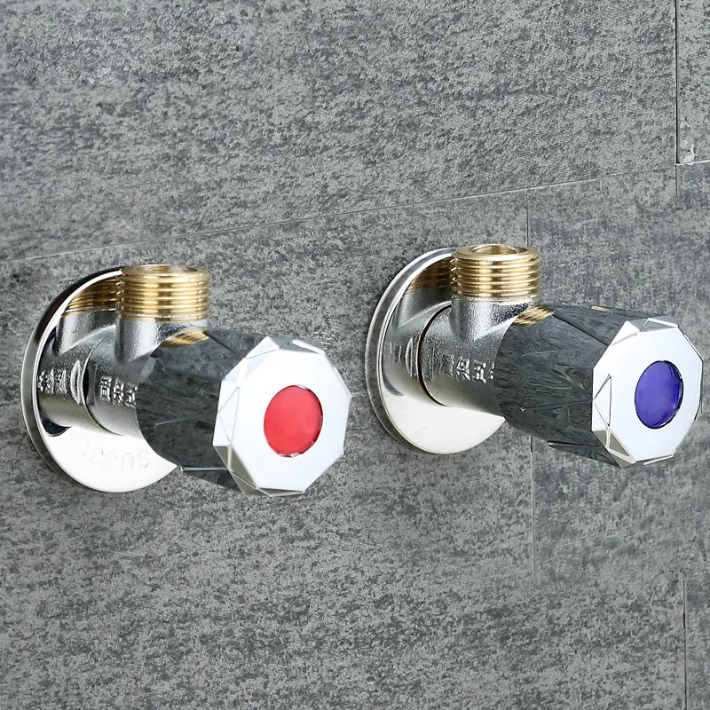 Bathroom toilet water heater cold and hot water inlet valve stop valve eight-shaped valve