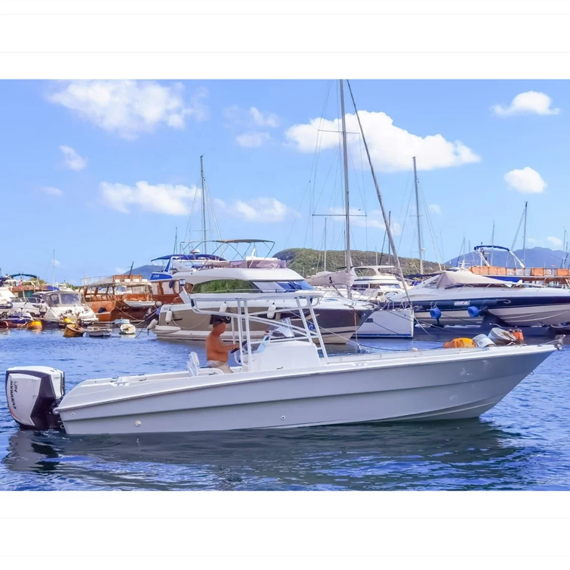 Лодка из стеклопластика Для океан, Спортивная рыболовная лодка 24-27 футов