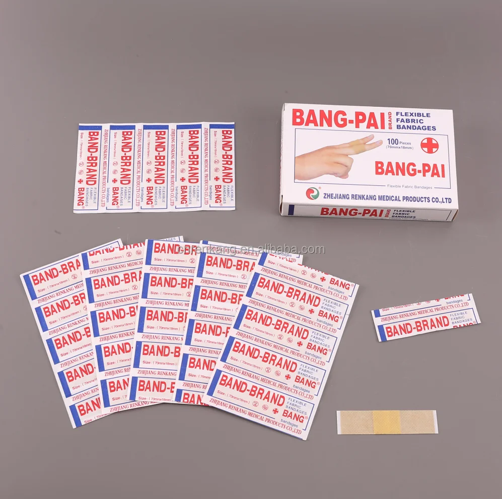 Economical Bandage Flat box Adhesive bandage Nonwoven band-aid Customized First Aid Bandaid