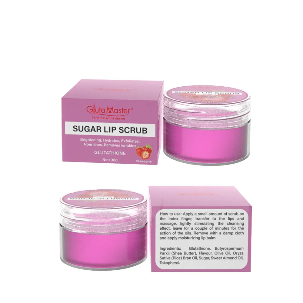 Сахарный скраб для губ Gluta Master Осветляющий отшелушивающий гель удаления омертвевшей кожи и морщин увлажняющий Восстанавливающий сухой