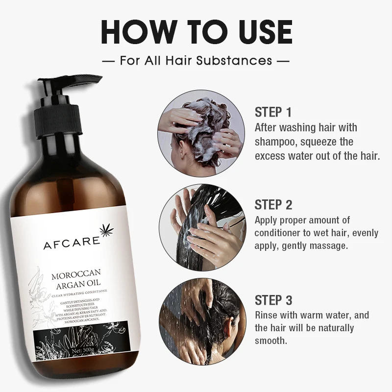 Private Label Conditioner Hair Sulfate-free Color-Protection & Hair-Repairing and Keratin & Argan oil Woman Hair Conditioner