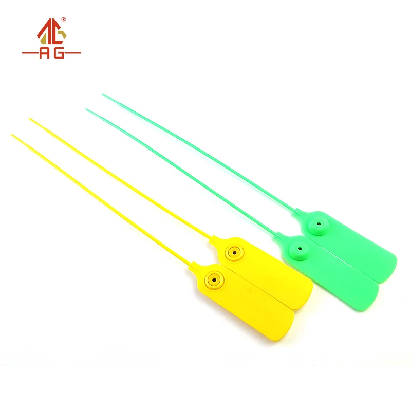 AG-K003 Factory Custom Logo Disposable Plastic Self Locking Seal Cable Ties with Tag