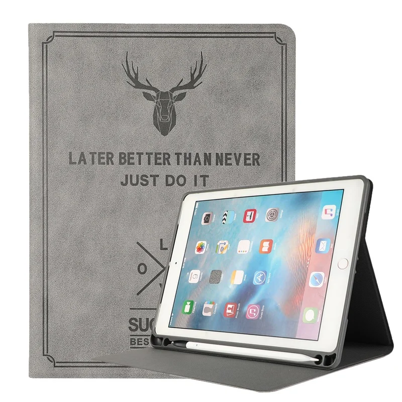 For ipad pro 12.9 2021 Tablet PC Case Retro Deer Inspiring Standing Smart Case Cover for ipad pro 12.9 inch 2021/2020/2018