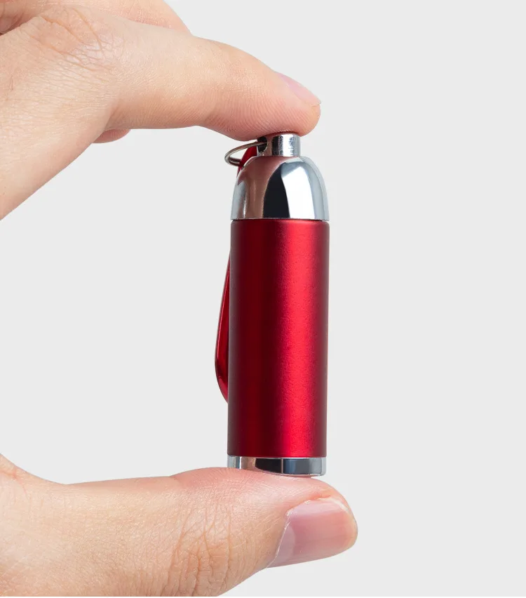 QXMOVING Gift Keychain Light Zoomable Custom LOGO Mini LED Keychain Flashlight With Carabiner