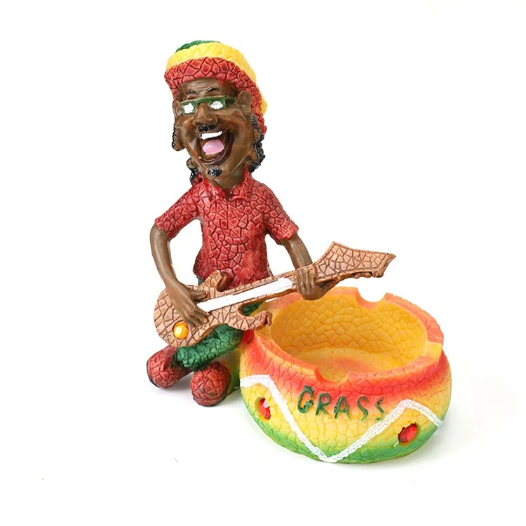 2023 Resin Tobacco Cigar Ashtray Jamaica Rasta Style For Home Decoration Smoking Accessories Cenicero