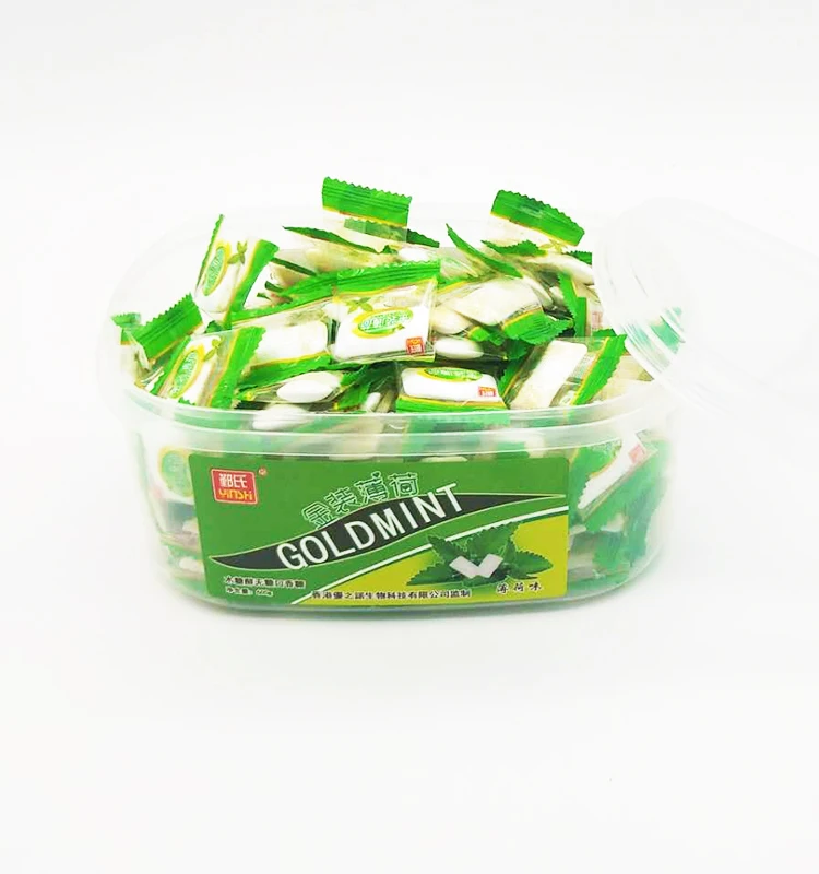 Sugar Free Strong Mint Xylitol Chewing Gum In Bottle