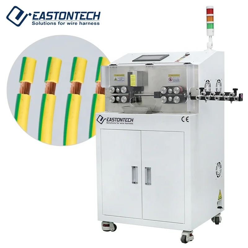 EW-05G 1500 - 2500 pcs/h 12-Roller Driving Automatic Cutting And Stripping Machine Suitable For BV Cable/Sheath Cable