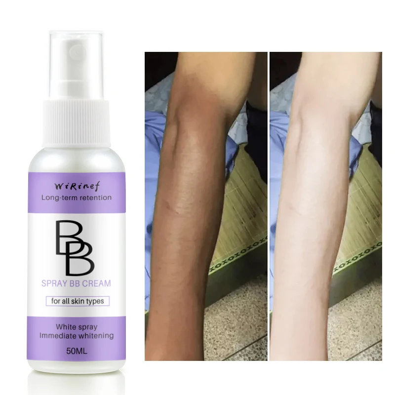 50ML Professional  Spray Long Lasting Face Whitening Brighten Base Makeup Concealer Foundation Cosmetic