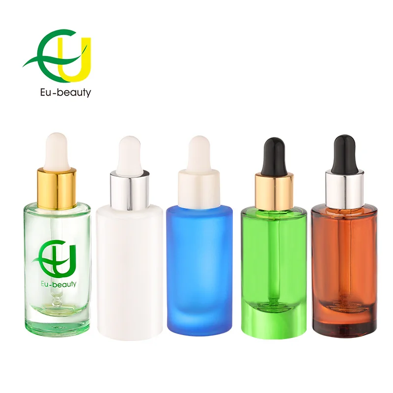 
13/415 10ml customization dropper glass bottle for essential oil with dropper caps 