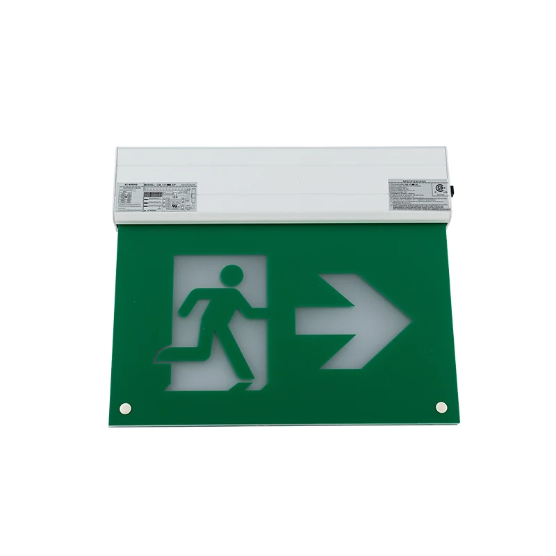 
Professional photoluminescent fire led emergency modern novel design tin sign exit 