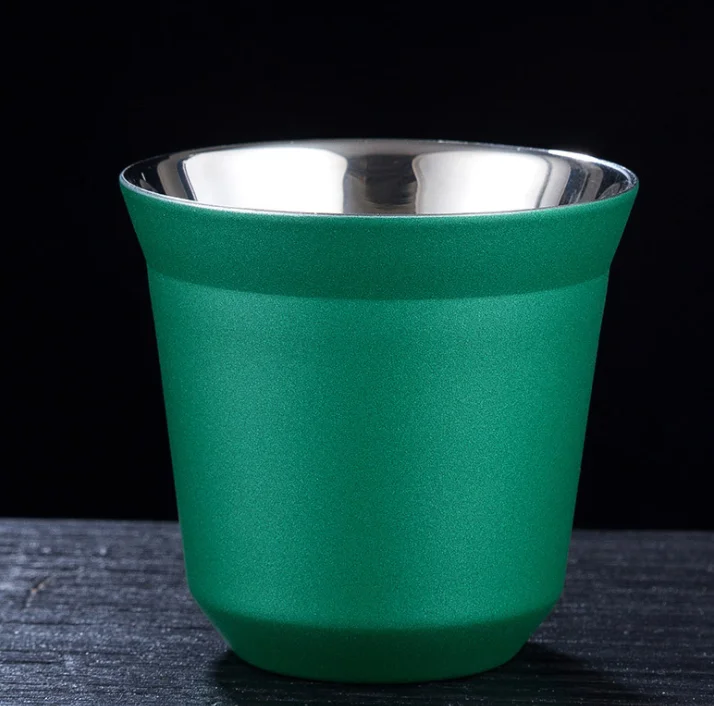 80 мл 304 Подгонянная нержавеющая сталь кофейная чашка эспрессо