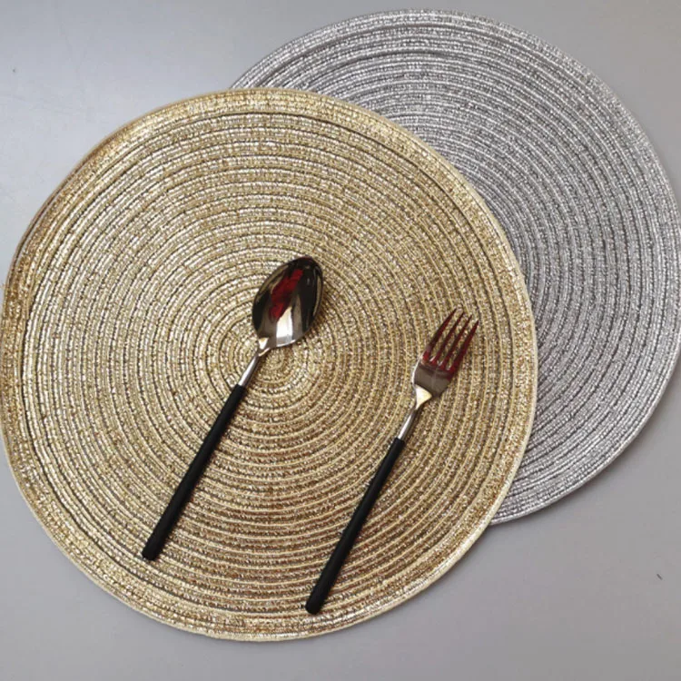 
New Baked Gourmet Background Potholder Cotton Yarn Colorful Nordic Style Home Round Kitchen Dining Table Place Mat 