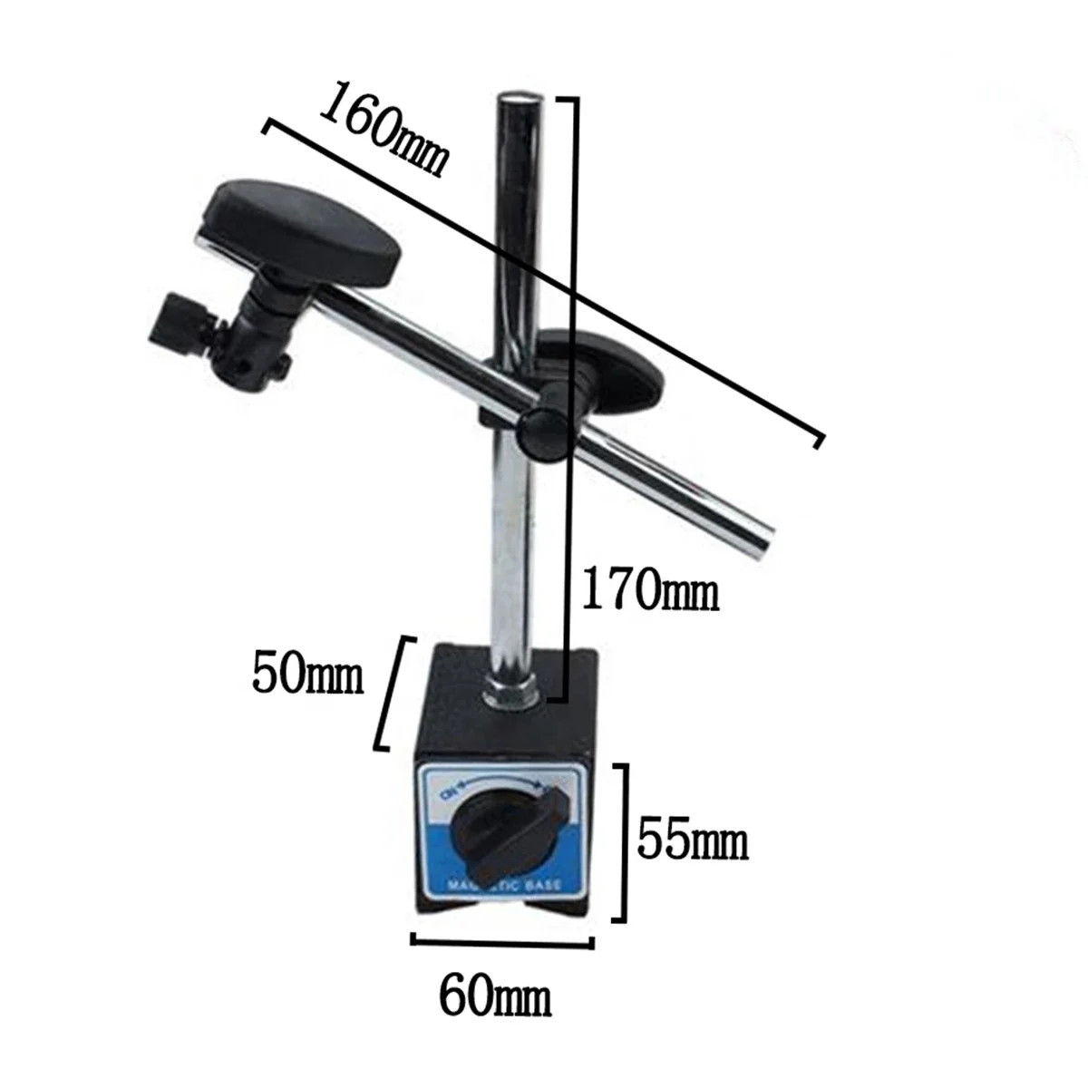 Метрический циферблат-индикатор, 10 мм, 0,01 мм, держатель с магнитным основанием, тонкая Регулируемая длинная рукоятка, тестер 0-1 дюйма, манометр 0,001 дюйма