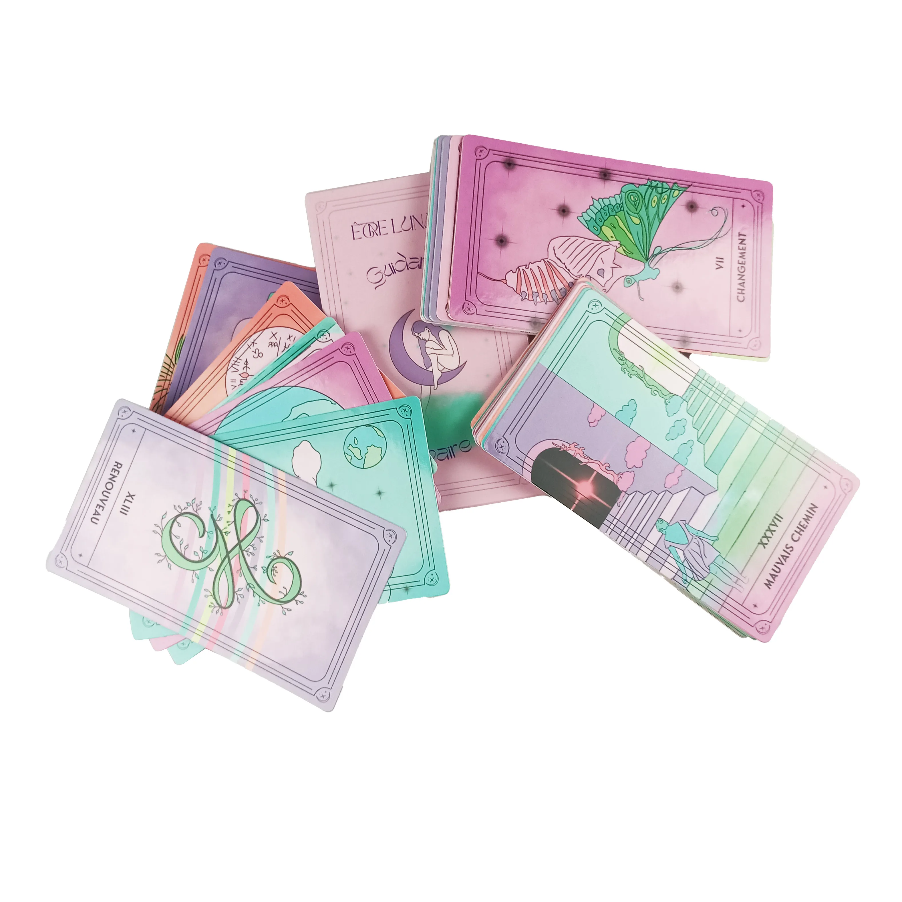 Wholesale Egyptian Tarot Cards Popular Iridescent Tarot Cards with Hard Cover Box Packing