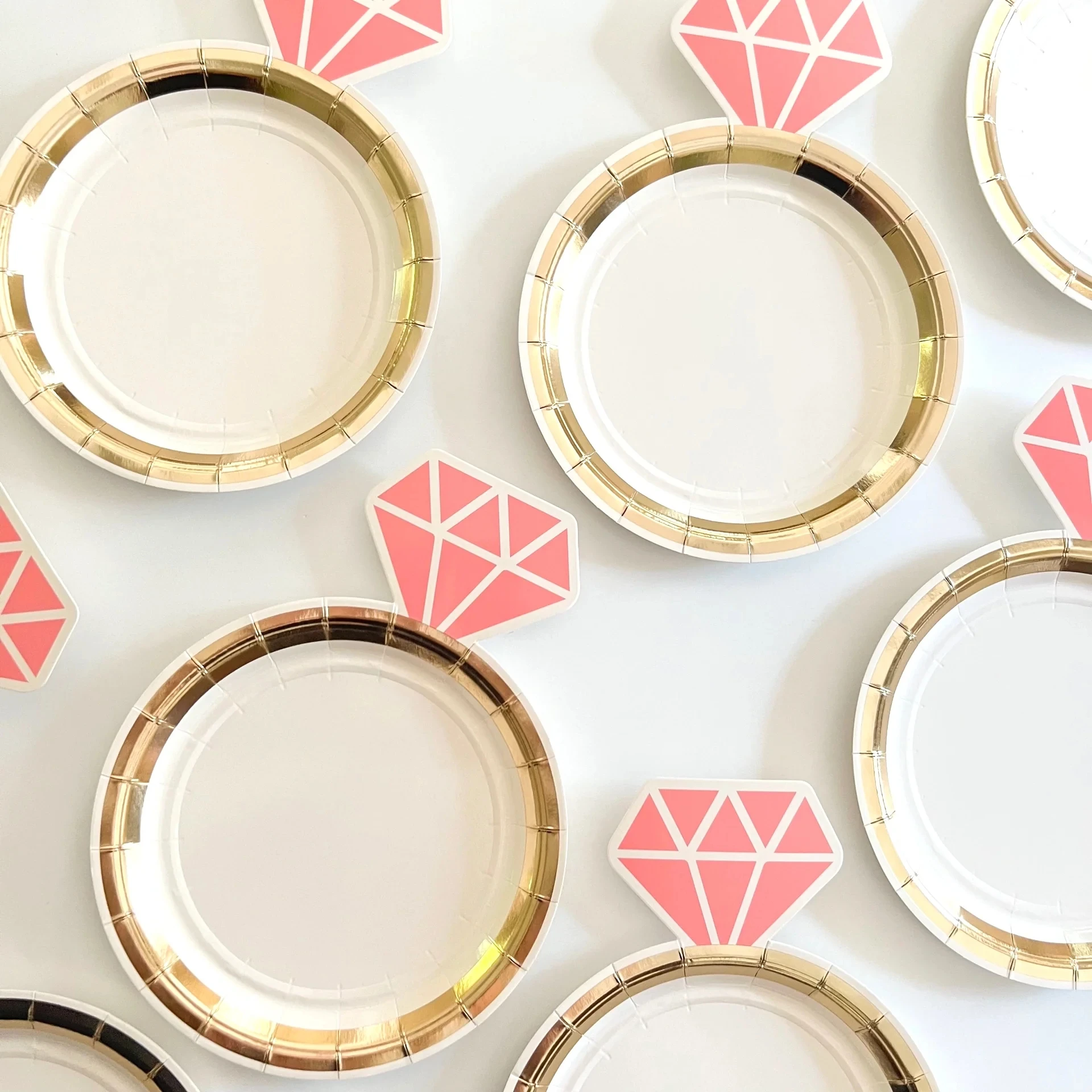 Ring Shaped Paper Plate hen party bridal shower bachelorette party plates