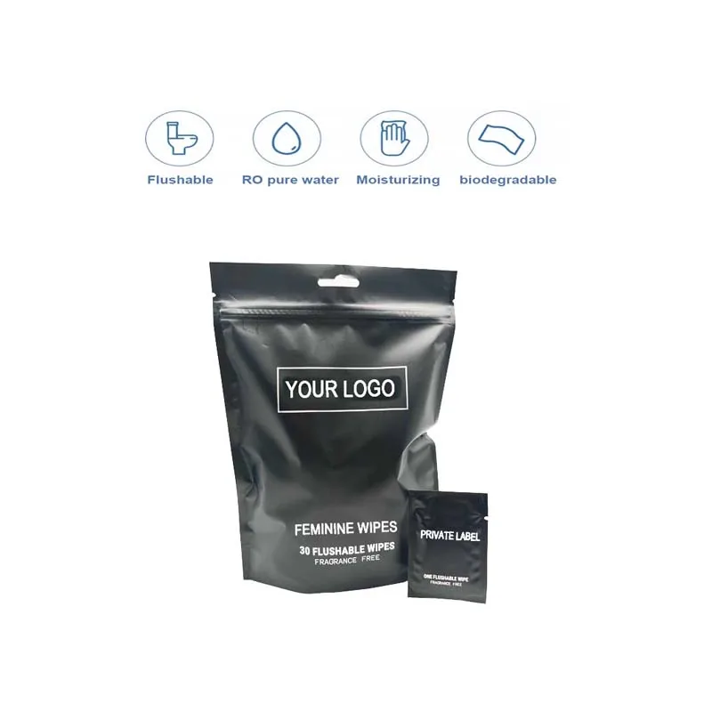 Wholesale Private Label Face Cleansing  Lady Personal Feminine Makeup Cosmetic Remover Wipes For Travel