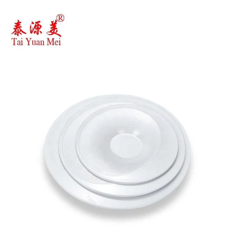Китайская посуда, пластиковые тарелки, меламиновая одноразовая тарелка для салата, лучший продавец, приятный дизайн