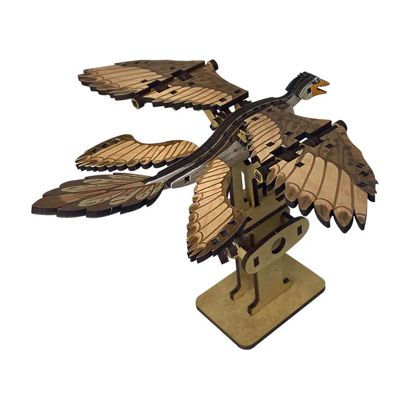 Wholesale Bird Dinosaur Jigsaw Puzzle Dynamic Flying Toys Wooden Assembly Model Handmade DIY Crafts Desk Decoration