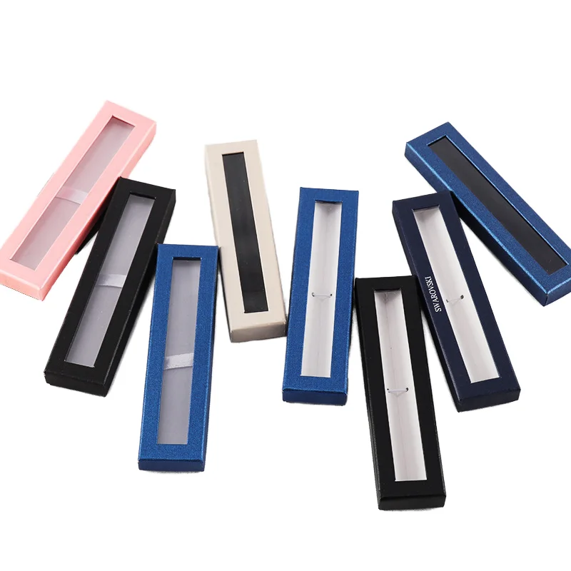 Wholesale High-Grade Clear PVC Windowed Custom Packing Box Empty Paper Pen Gift Customizable Pencil Case