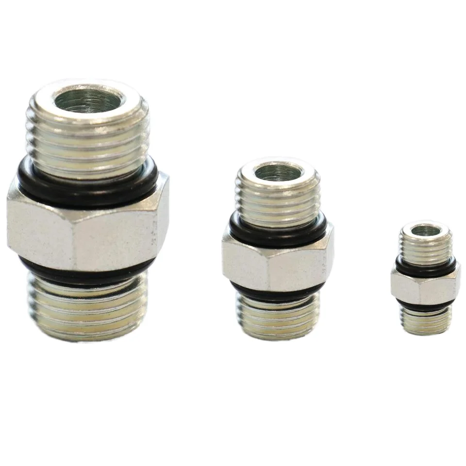High-Pressure Male O-Ring Boss ORB SAE Hydraulic Adapter Connector Forged Carbon Steel 1O/6403 for Straight Pipe Tube Fittings