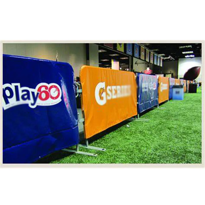 Outdoor Advertising Spandex Polyester Crowd Control Custom Fence Barrier Banner For Event Road Security