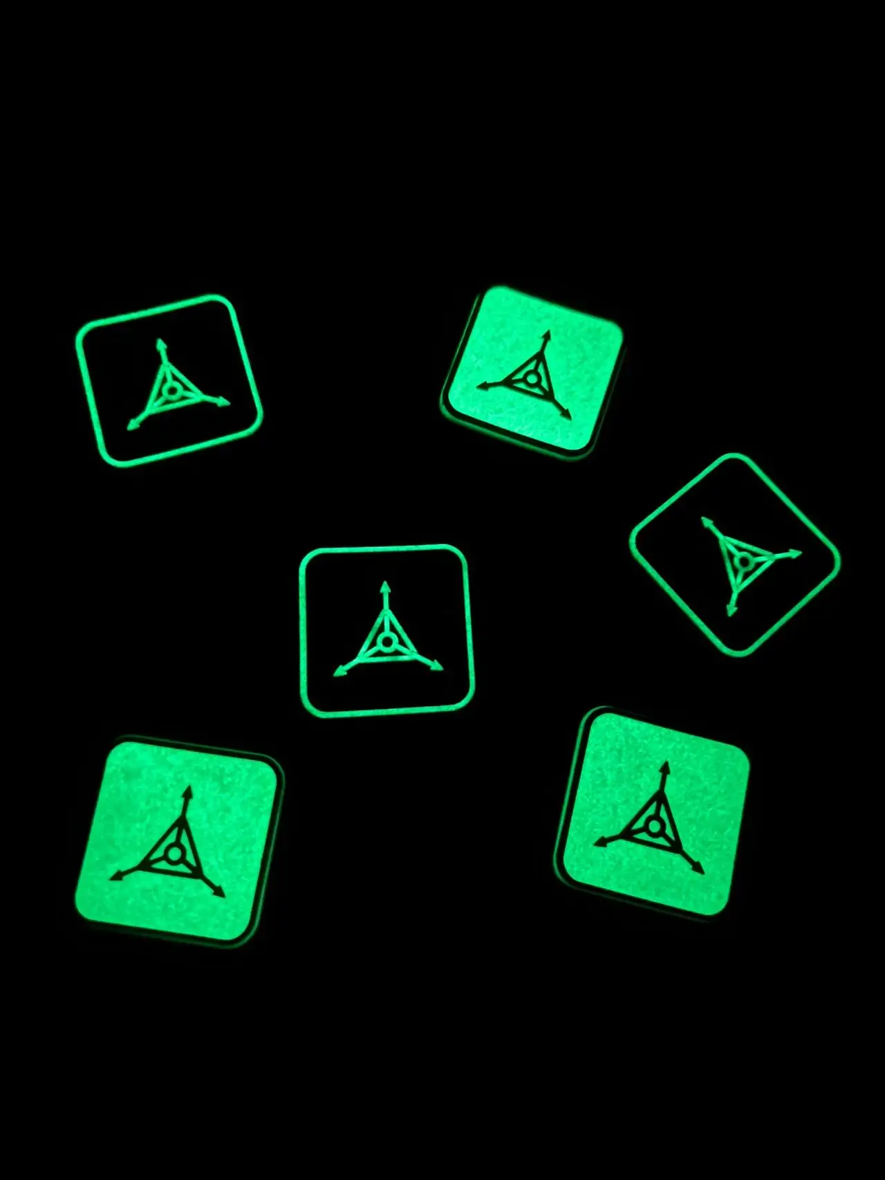 Custom Luminous PVC Patch Light Glow In Dark Rubberled Light Message Scrolling jacket patches