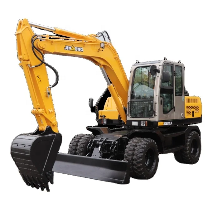 JGM909 9t колесный экскаватор с сертификатом CE, Китай, дешевая цена, новый б/у (8 тонн), гарантия 1 год для ресторанной промышленности