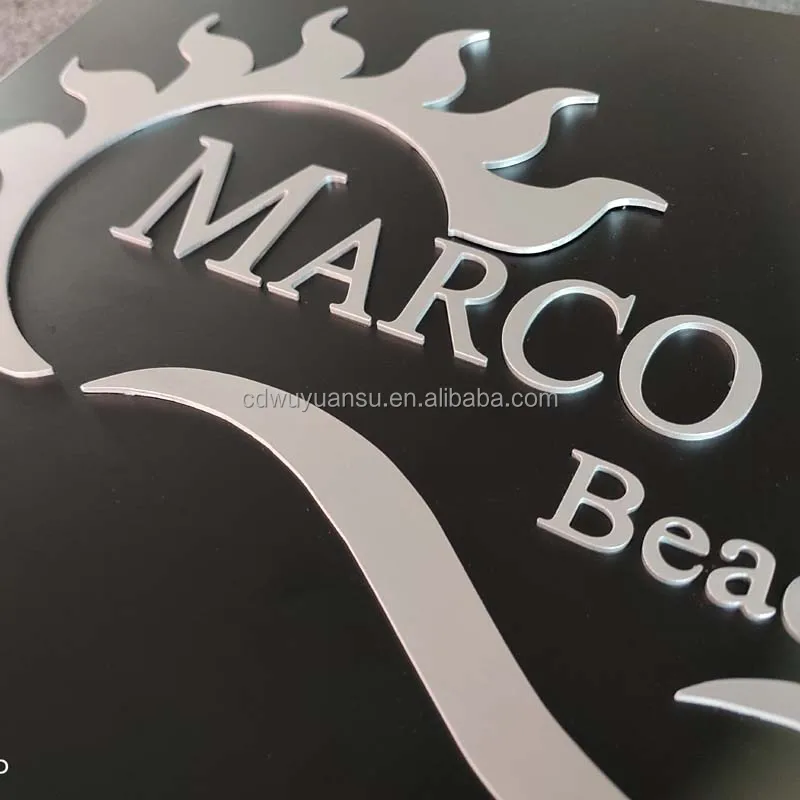Hongsen Customized Precision polished CNC engraved  Tombstone Brass Bronze sign Metal Sign  Memorial Plaque