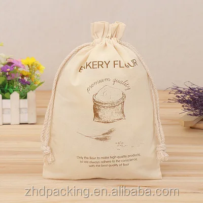 
Large Unbleached Muslin Bags With Customized Printing 
