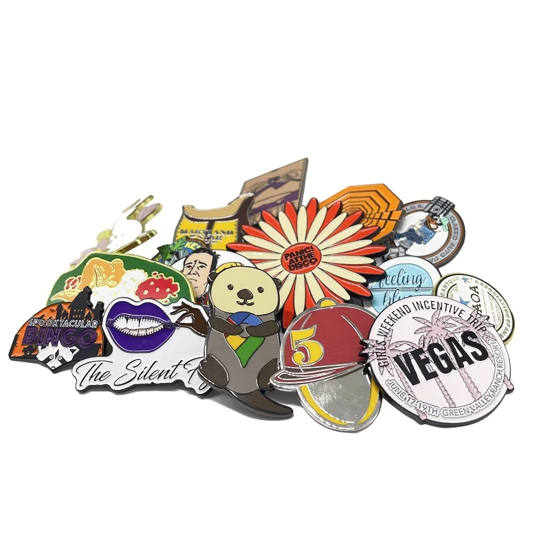 Design Hat Pins Small Gold Metal Soft Enamel Custom Button Pins Bulk Epoxy Magnet Lapel Pins