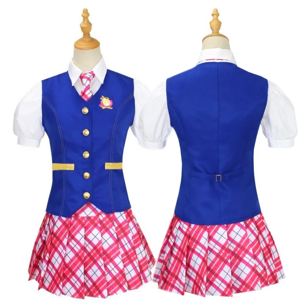 Sexy Hallowmas Girls Striped Costume Princess College Plaid School Uniform Dress Cosplay Stage Performance School Dress Uniform
