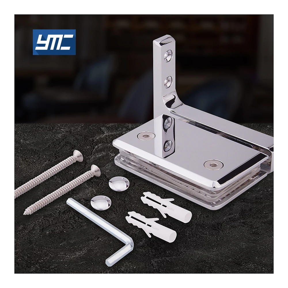 bathroom foldable gate door floor heavy duty metal brass plated light 360 degree hinge glasses