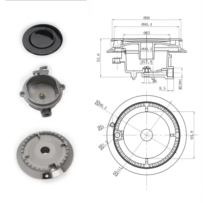Whirlpool gas stove parts gas burner