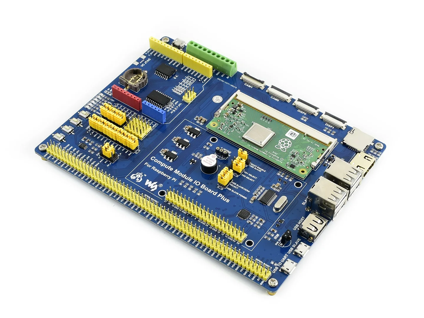 Waveshare Raspberry Pi Compute Module 3+ Development Kit Type A CM3+ 8GB 16GB 32GB Optional with IR Remote Controller