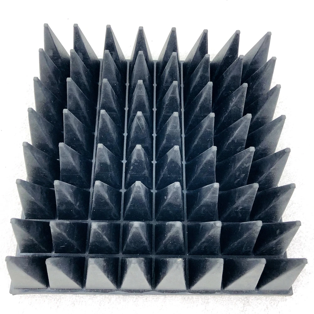 Anti-electromagnetic interference pyramid flexible absorbing material in vacuum and high and low temperature environment