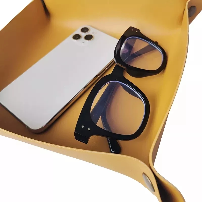 Delicate eyewear trays case convenient and simple durable soft pvc leather