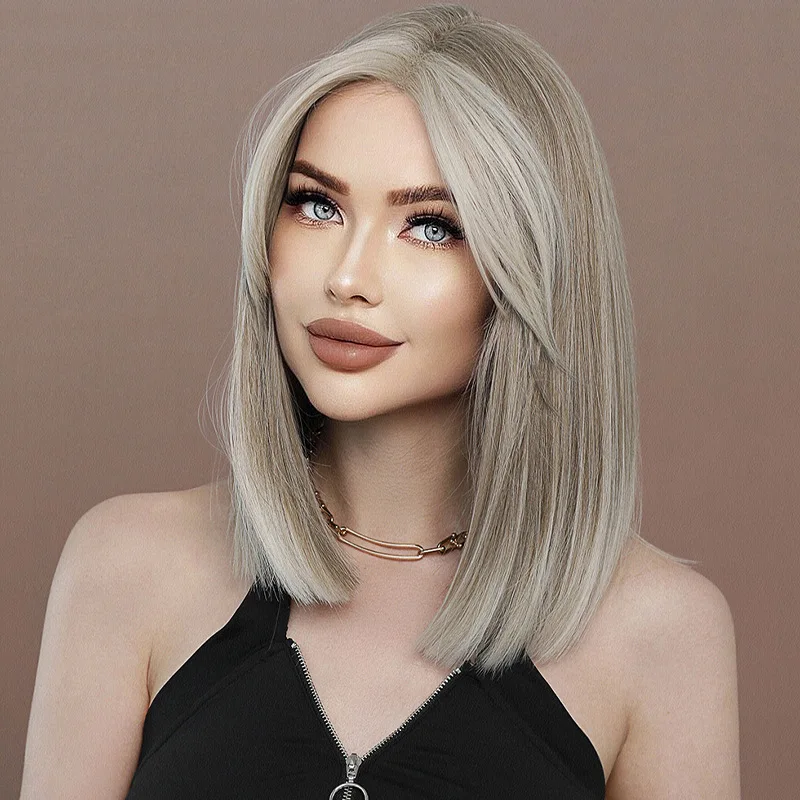 HW300 asia market hot sell many colors 39cm T part smooth soft touch natural straight wig human hair for women