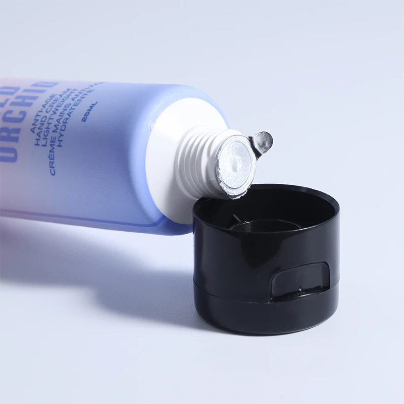 Custom empty oval hand eye packaging bb cream tubes skincare squeeze cosmetic plastic tube for cosmetics with caps