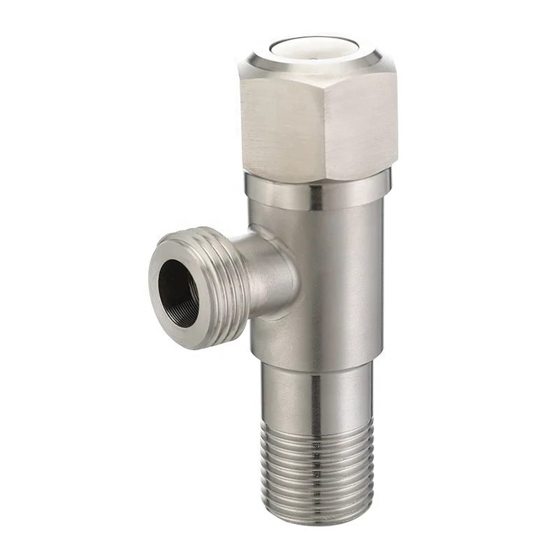 Good Quality Thickened 304 Stainless Steel Brushed Angle Valve Bathroom Accessories Angle Stop Valve For Bathroom Kitchen