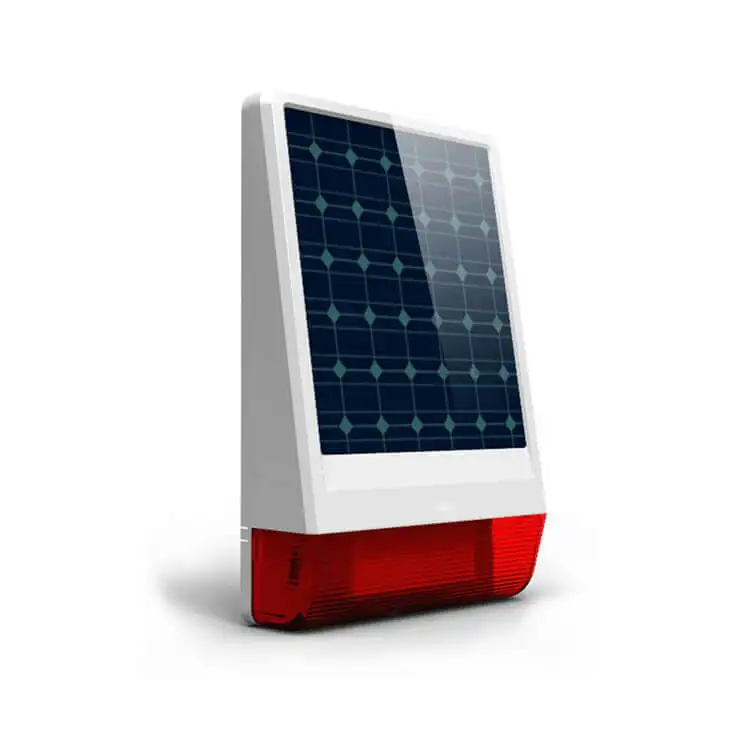 Good quality EU US UK  Anti-disassembly and waterproof wireless outdoor 120db solar alarm siren
