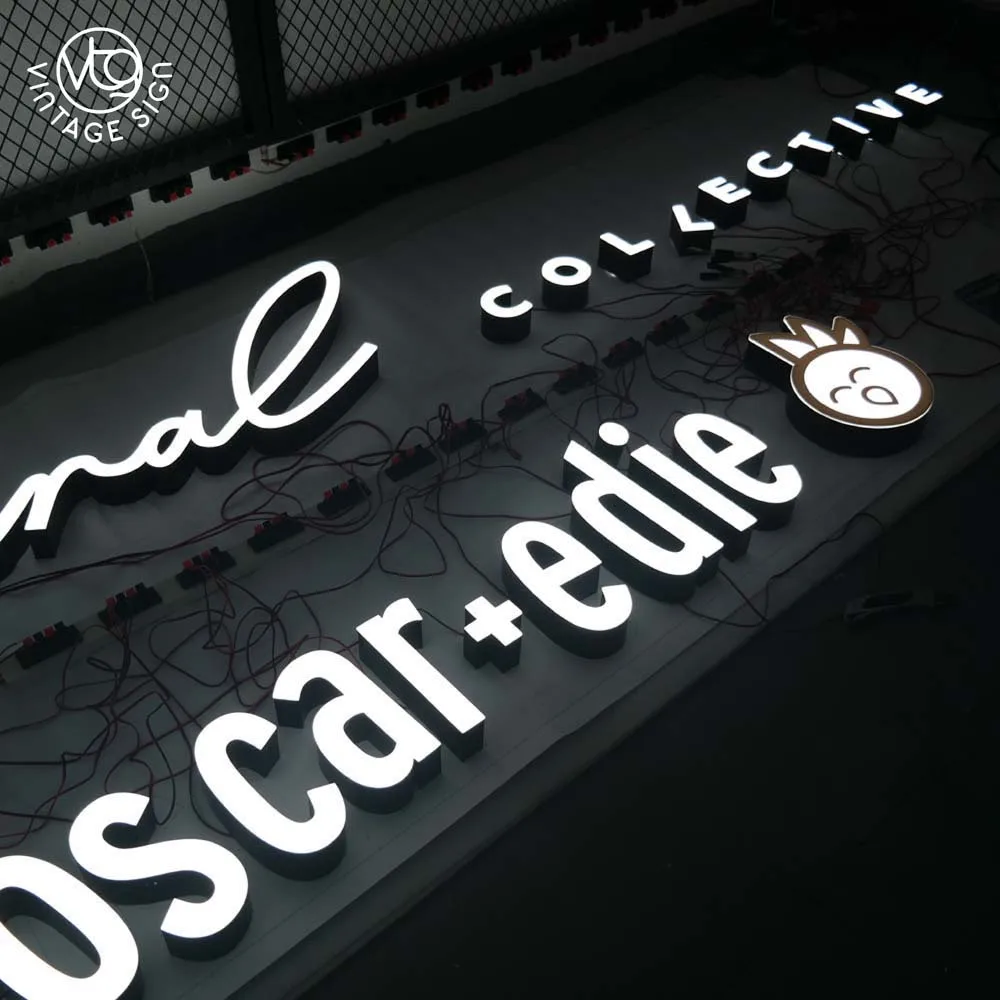 Shop Signage Custom Face Led Signs Frontlit Acrylic Luminous Front Lit 3d Sign & Letter With Best Quality