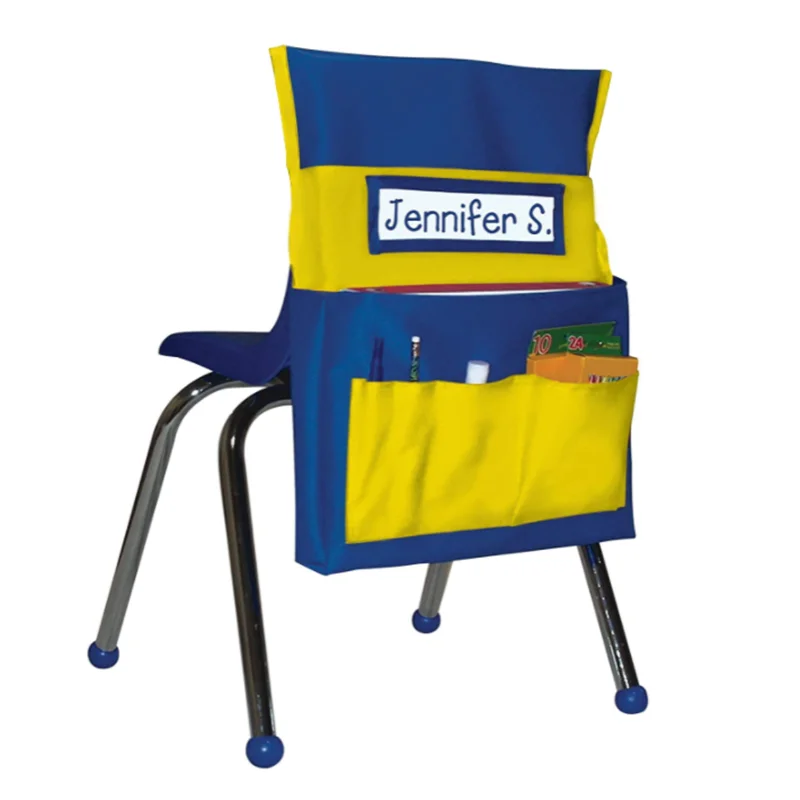 School Chair Back Storage Pockets Buddy Hanging Storage Bag Stationery Organizer Bag
