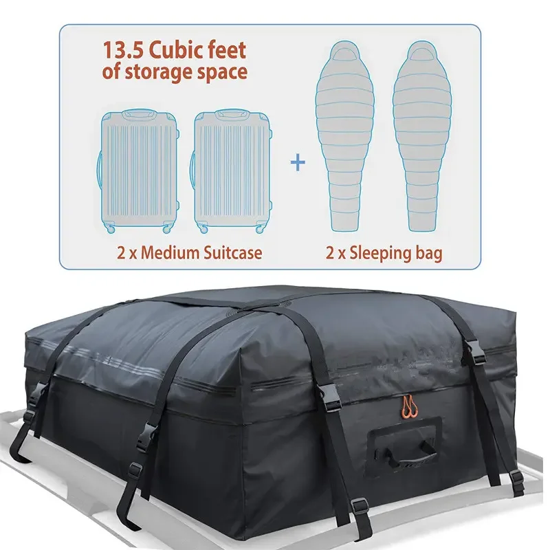 Car Truck SUV Van RV Top Rack Bag  Cargo Carrier Bag Expandable Waterproof Luggage Travel Storage Rooftop Bag