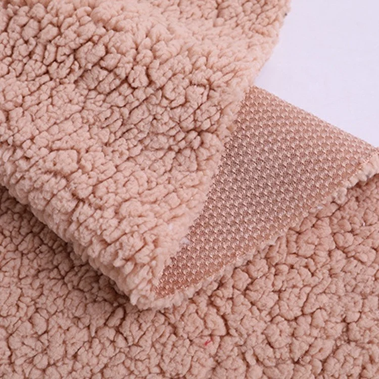 Manufacturer Customized Polyester Sherpa Fleece Fabric Winter Sherpa&Lamb Wool Roll Fabric for Blanket Garment