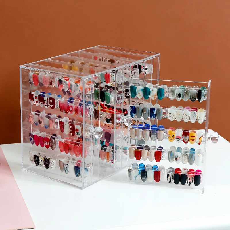 Beauty Salon Acrylic Nail Art Plastic Nail Stand Sample Display Polish Gel Display