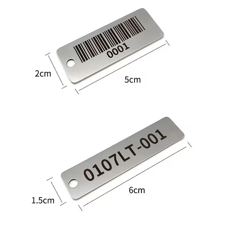 Custom Metal Logo Tag Etched Label Tags Stainless Steel Lasered Nameplates for Equipment
