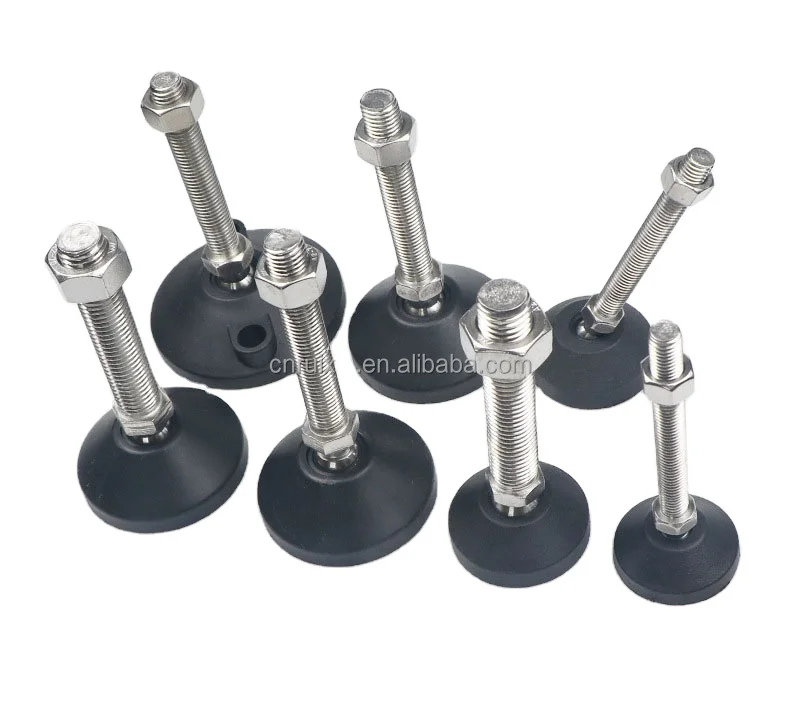 Heavy duty Furniture Leveler Feet M8/M10/M12/M14/M16/M20/M24 Rubber Swivel Nylon Adjustable Leveling Feet