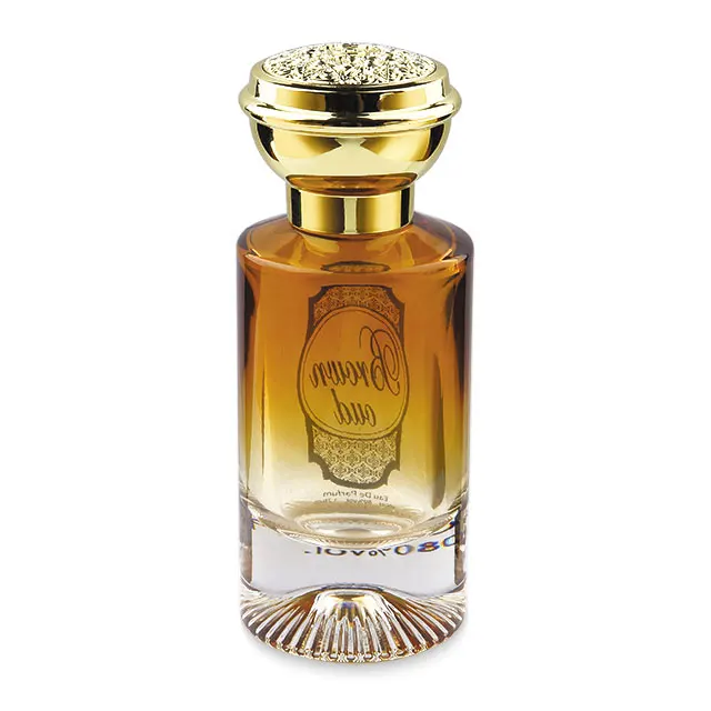 50ml crimp neck  customized aroma glass perfume spray bottles with luxury lid